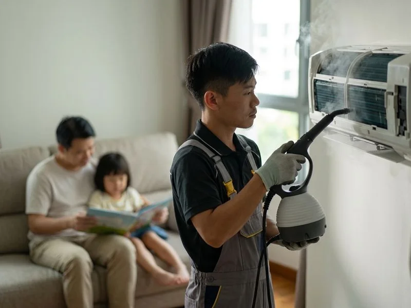 Aircon Steam Cleaning, Singapore job sample 4