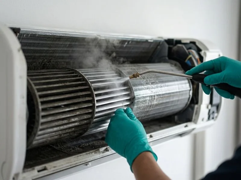 Aircon Steam Cleaning, Singapore job sample 2