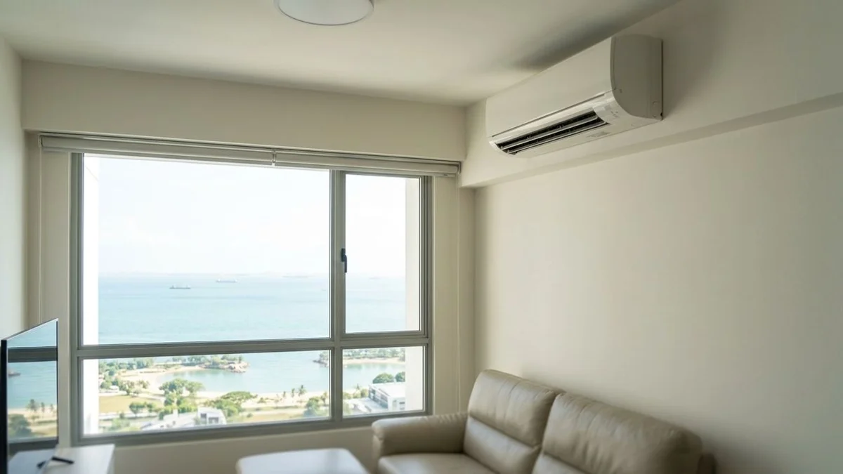 Coastal HDB unit with sea view, natural daylight, real environment